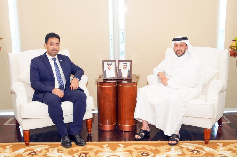 التقى وزير الصحة الدكتور مصعب العلي مع وزير الصحة القطري السيد منصور بن إبراهيم آل محمود
