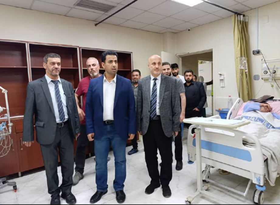 زار وزير الصحة مشفى المواساة الجامعي ومشفى دمشق للإطمئنان على الجرحى الذين أصيبوا في أحداث منطقتي جرمانا وصحنايا